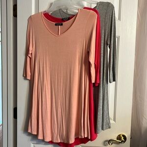 3 pack Xl tunics, All for You, made in the USA